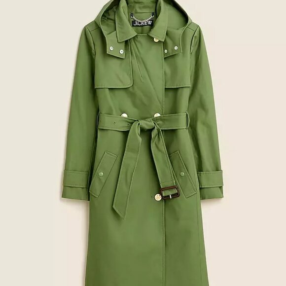 J. Crew New Icon Trench in Utility Green - Size 00 - Picture 2 of 7